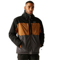 Nut Brown-Black-Ash - Lifestyle - Regatta Mens Maland Insulated Waterproof Jacket