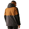 Nut Brown-Black-Ash - Pack Shot - Regatta Mens Maland Insulated Waterproof Jacket