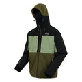 Oil Green-Black-Olive Night - Side - Regatta Mens Maland Insulated Waterproof Jacket