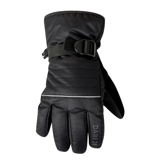 Black - Front - Dare 2B Childrens-Kids Glacier Winter Gloves