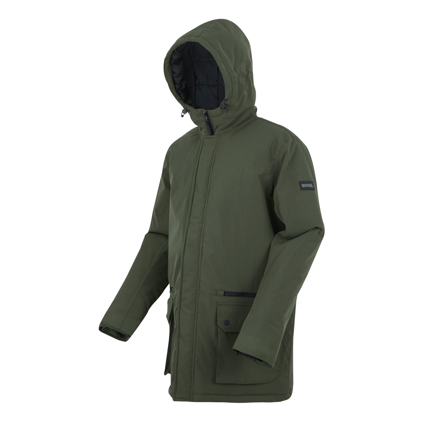 Dark Khaki - Side - Regatta Mens Rhodo Padded Jacket