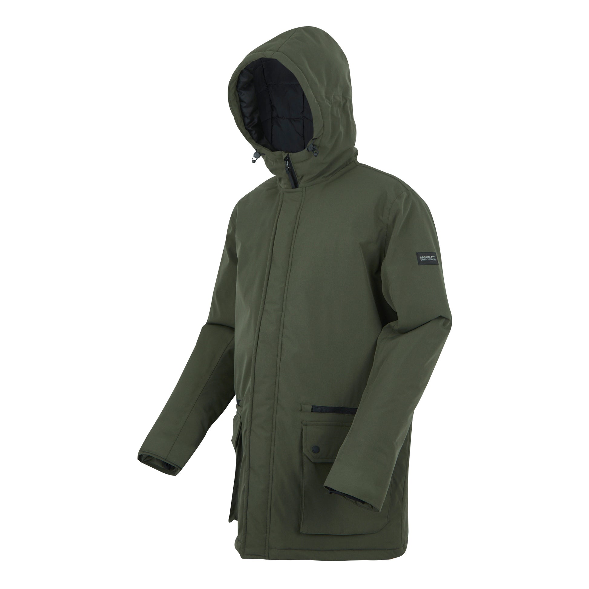 Dark Khaki - Side - Regatta Mens Rhodo Padded Jacket