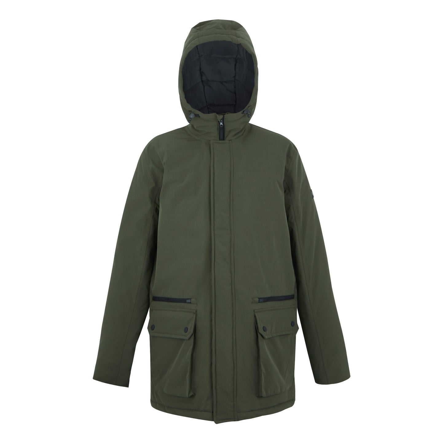 Dark Khaki - Front - Regatta Mens Rhodo Padded Jacket