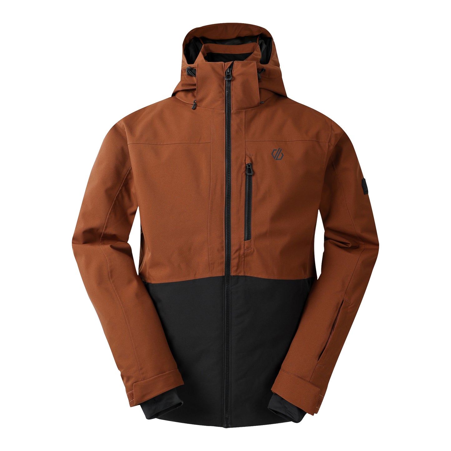 Dark Brown-Black - Front - Dare 2B Mens Edge III Ski Jacket