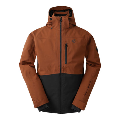 Dark Brown-Black - Front - Dare 2B Mens Edge III Ski Jacket