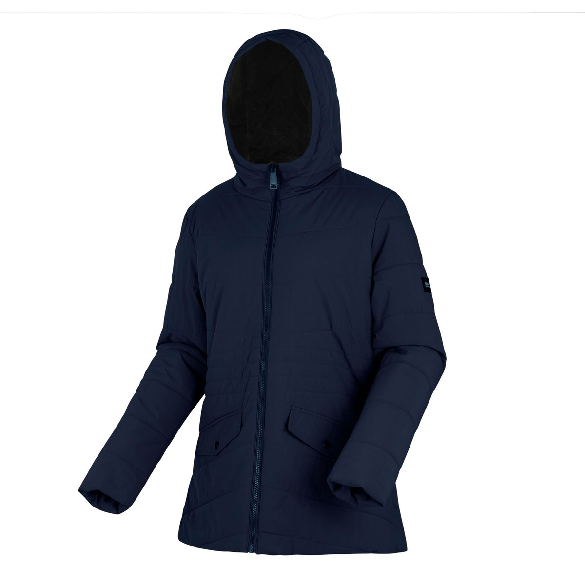 Navy - Side - Regatta Womens-Ladies Agara Padded Jacket