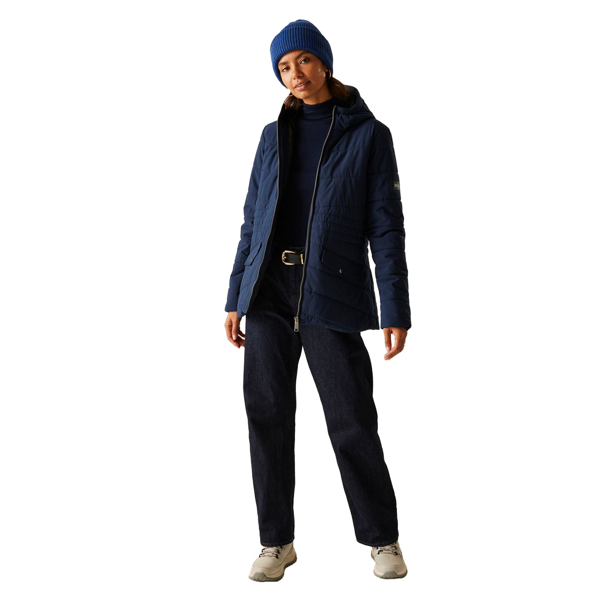 Navy - Pack Shot - Regatta Womens-Ladies Agara Padded Jacket