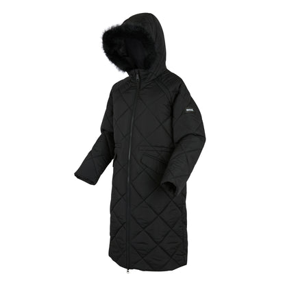 Black - Side - Regatta Womens-Ladies Freyla Padded Jacket