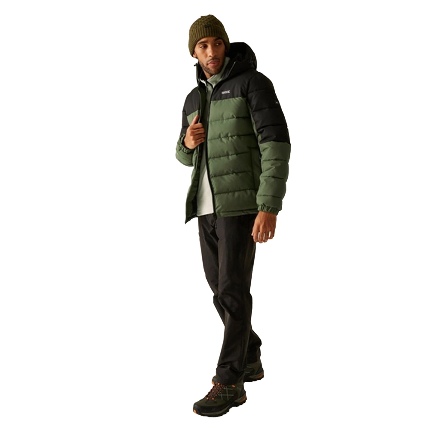 Olive Night-Black - Pack Shot - Regatta Mens Aldthorn Padded Jacket