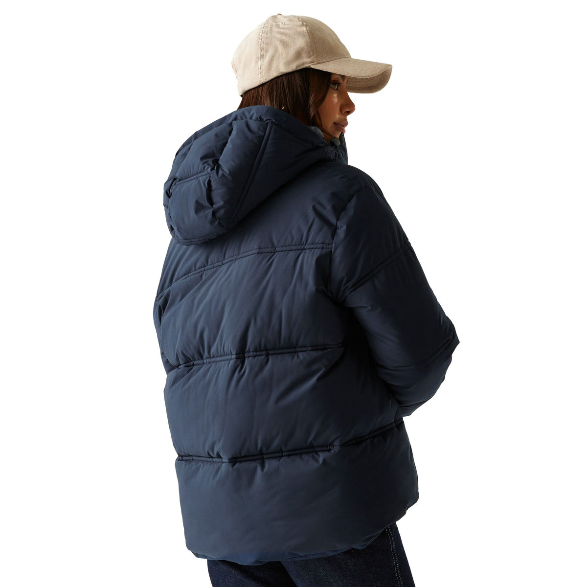 Navy - Pack Shot - Regatta Womens-Ladies Roxienne Padded Jacket