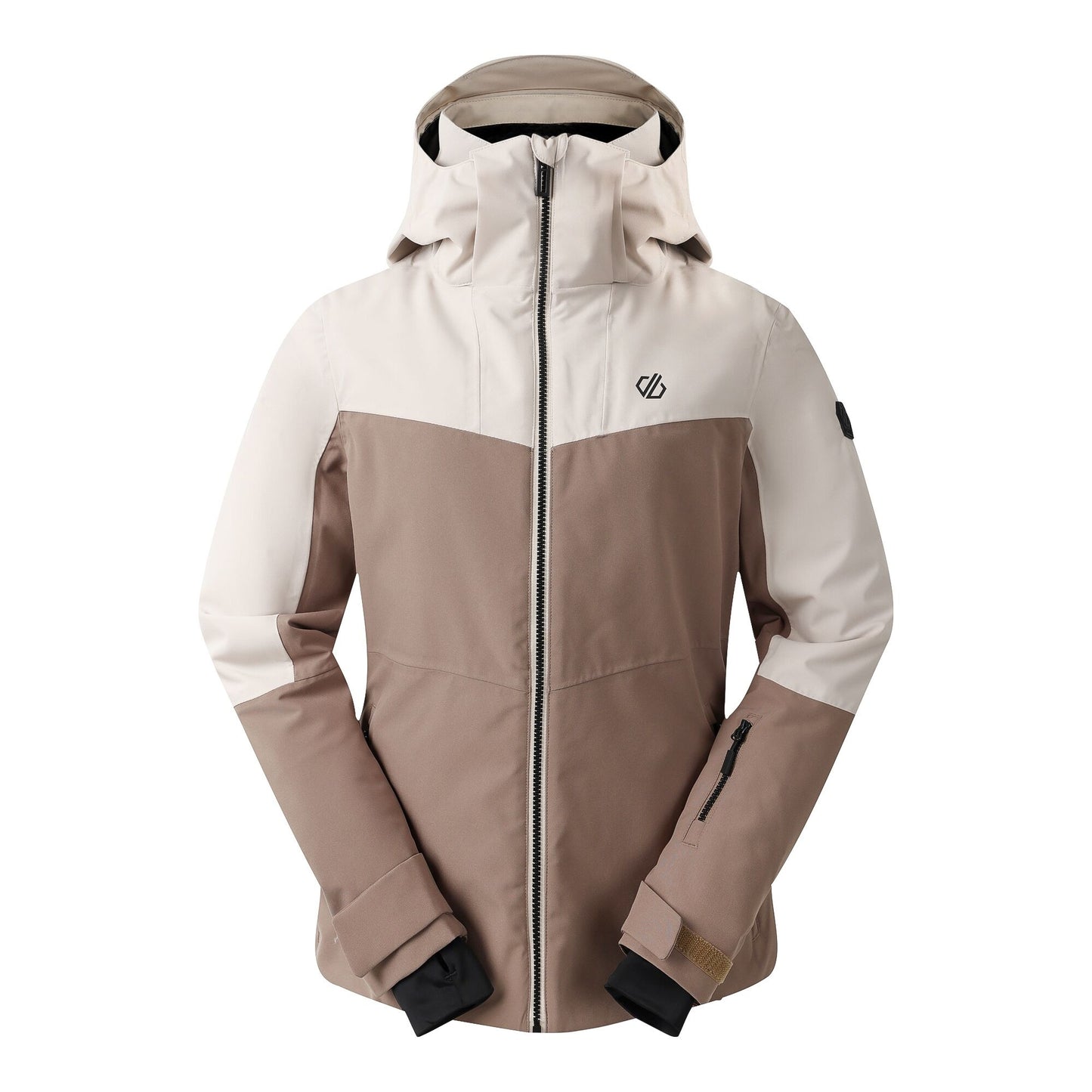 Grey Morn-Pine Bark - Front - Dare 2B Womens-Ladies Iced Waterproof Ski Jacket