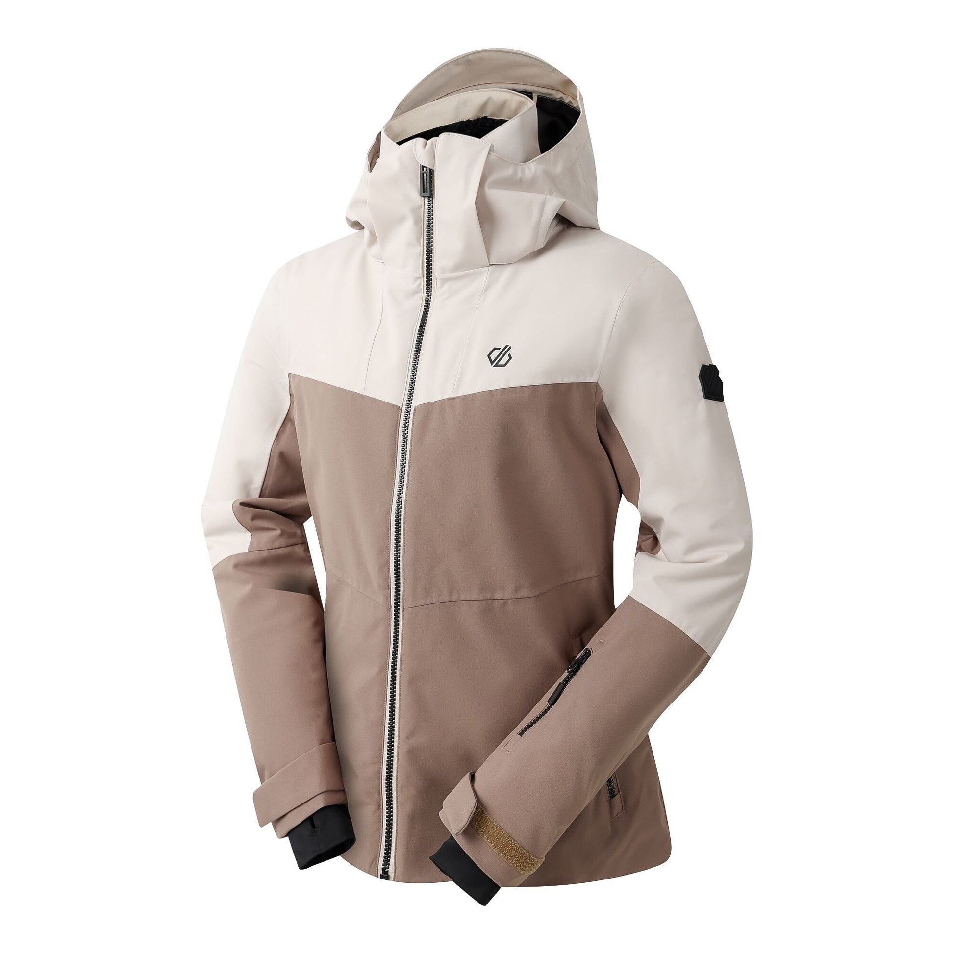 Grey Morn-Pine Bark - Side - Dare 2B Womens-Ladies Iced Waterproof Ski Jacket