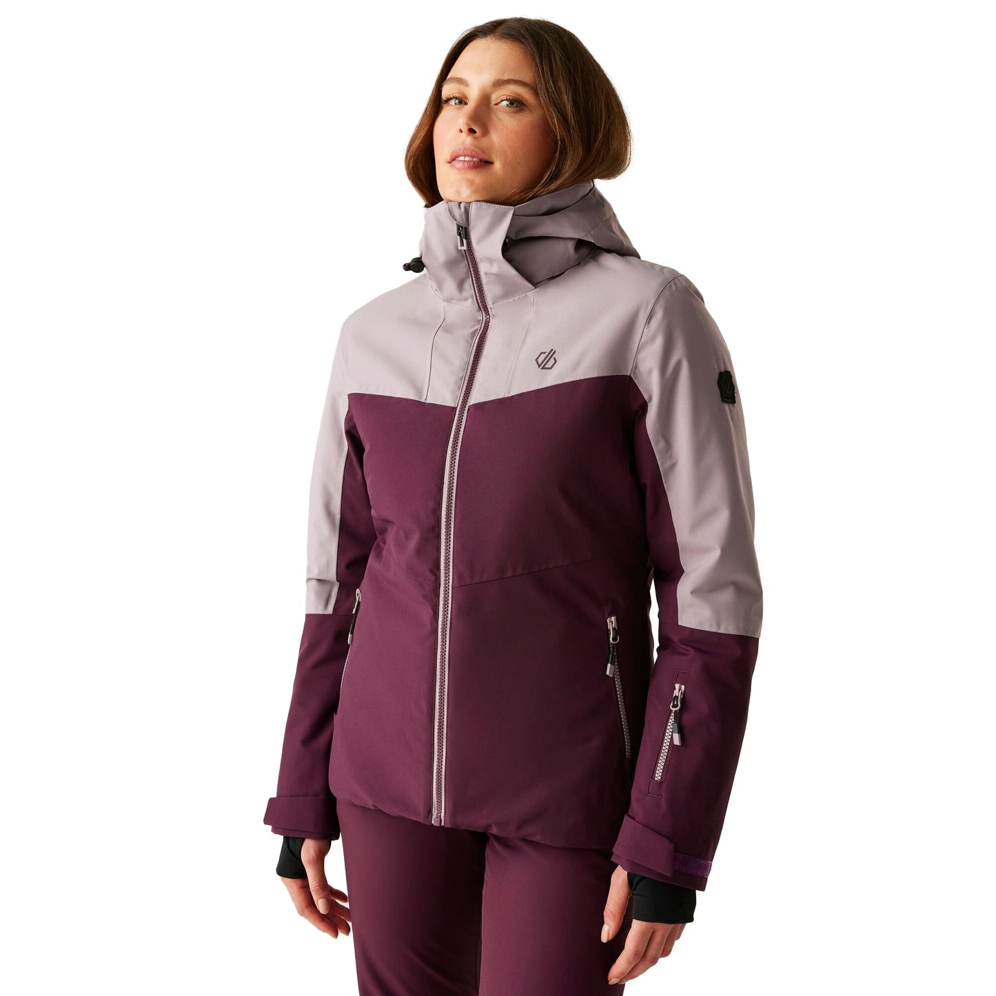 Heather-Fig - Lifestyle - Dare 2B Womens-Ladies Iced Waterproof Ski Jacket