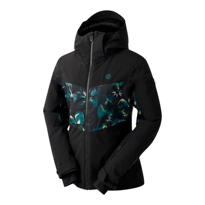 Black-Electric - Side - Dare 2B Womens-Ladies Iced Waterproof Ski Jacket
