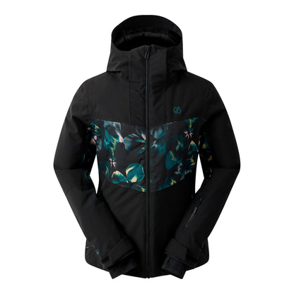Black-Electric - Front - Dare 2B Womens-Ladies Iced Waterproof Ski Jacket