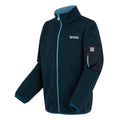 Moroccan Blue-Nordic Blue - Side - Regatta Childrens-Kids Newhill Full Zip Fleece Jacket
