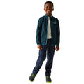 Moroccan Blue-Nordic Blue - Close up - Regatta Childrens-Kids Newhill Full Zip Fleece Jacket