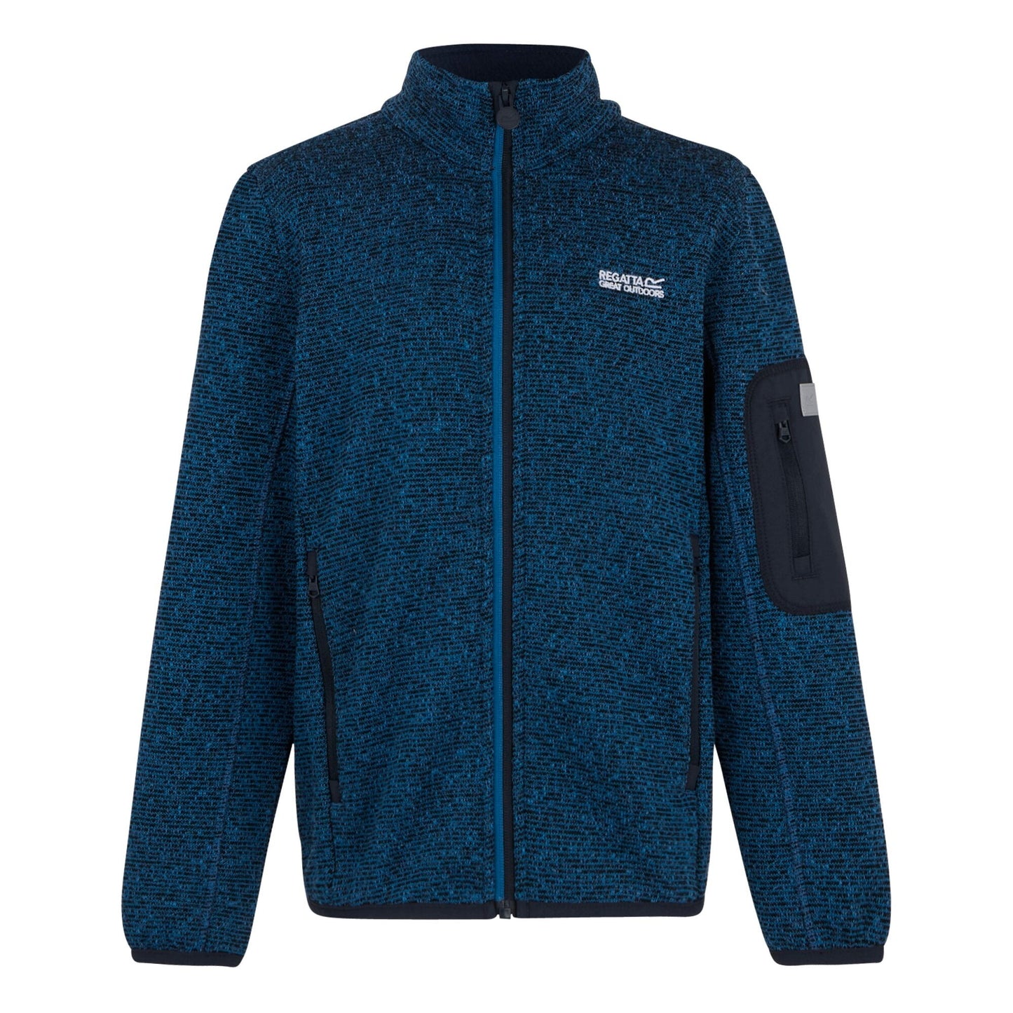 Snorkel Blue-Navy - Front - Regatta Childrens-Kids Newhill Full Zip Fleece Jacket