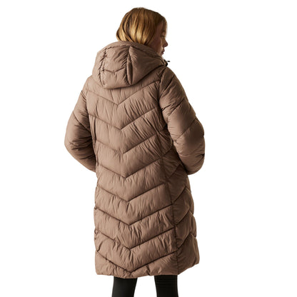 Brown - Pack Shot - Regatta Womens-Ladies Anita Padded Jacket