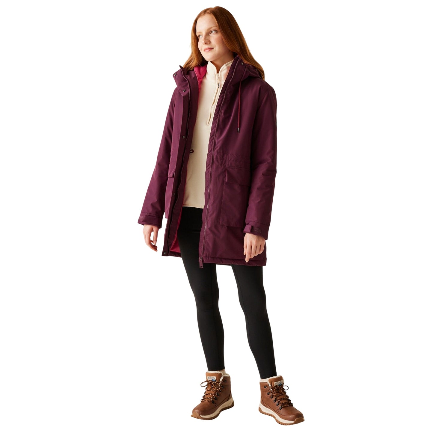 Light Vanilla-Soft Taupe - Back - Regatta Womens-Ladies Sabinka Insulated Waterproof Jacket