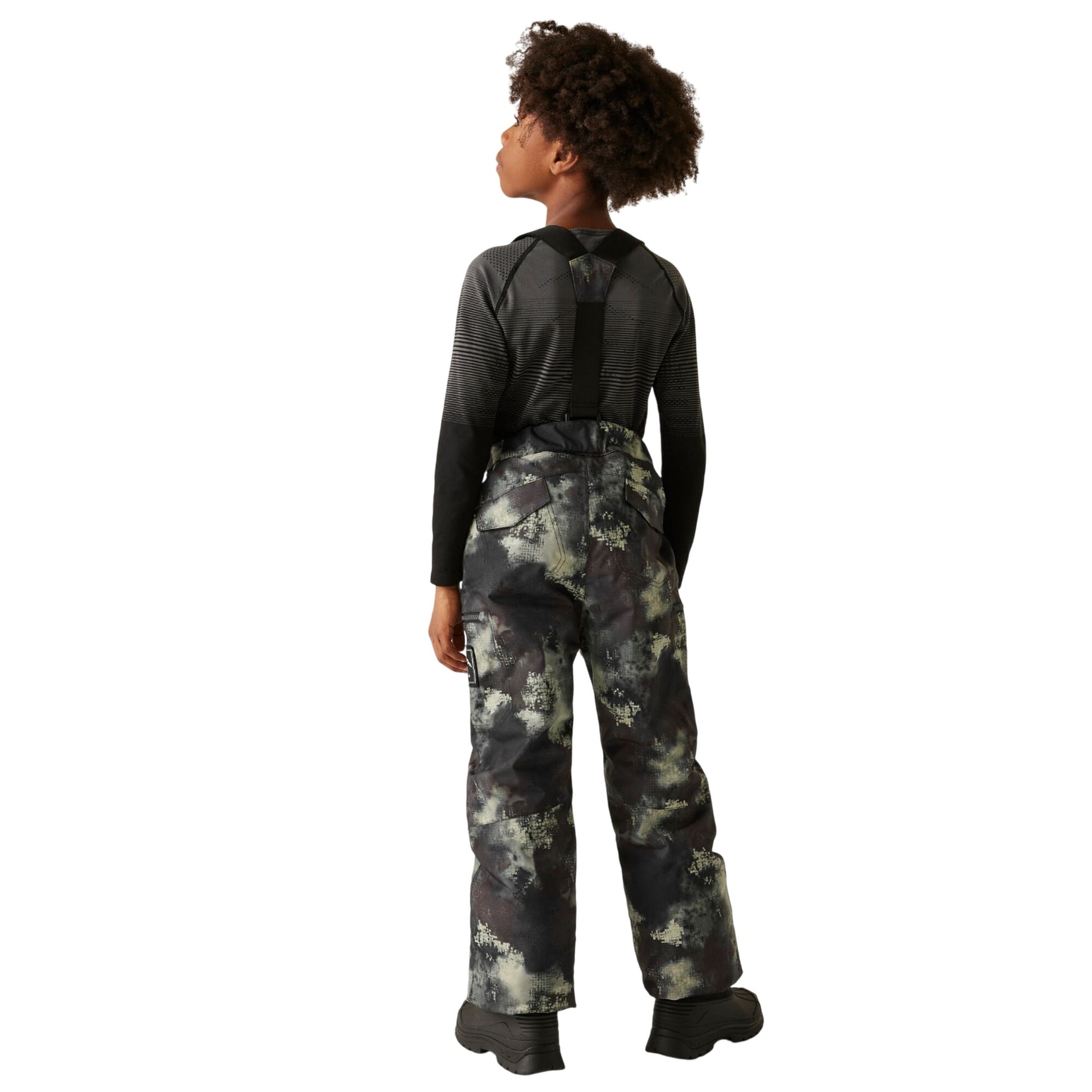 Multicoloured - Pack Shot - Dare 2B Childrens-Kids Pow II Waterproof Distressed Ski Trousers