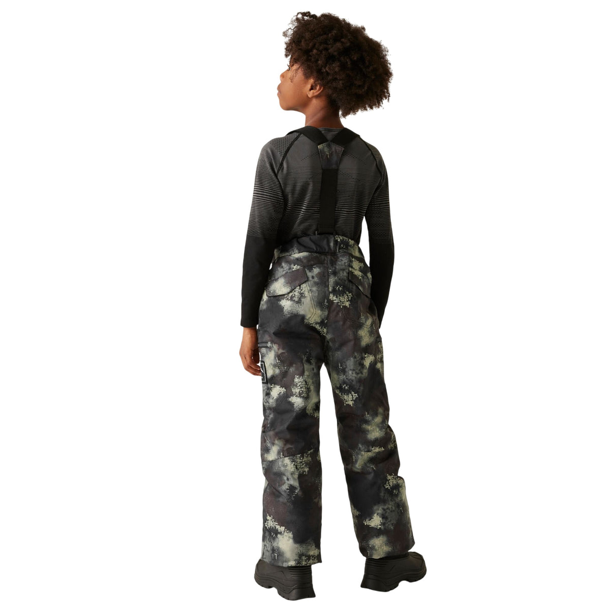 Multicoloured - Pack Shot - Dare 2B Childrens-Kids Pow II Waterproof Distressed Ski Trousers