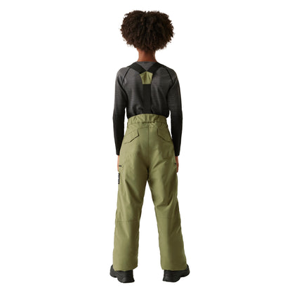 Martini Olive - Back - Dare 2B Childrens-Kids Pow II Waterproof Distressed Ski Trousers
