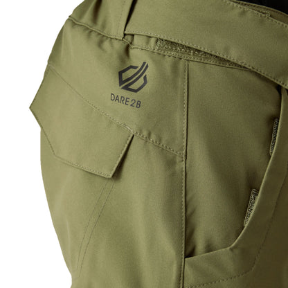 Martini Olive - Side - Dare 2B Childrens-Kids Pow II Waterproof Distressed Ski Trousers