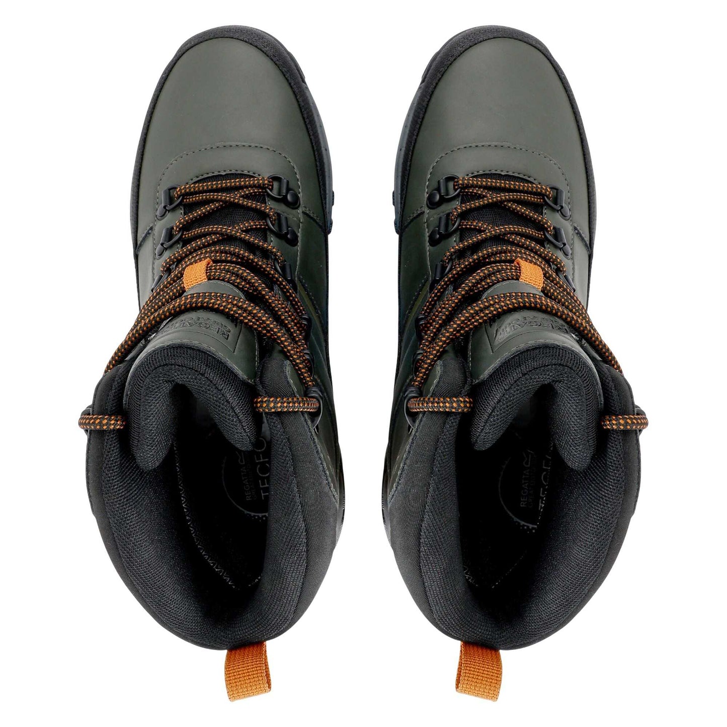 Khaki Green-Pumpkin Spice - Pack Shot - Regatta Mens Renford Walking Shoes
