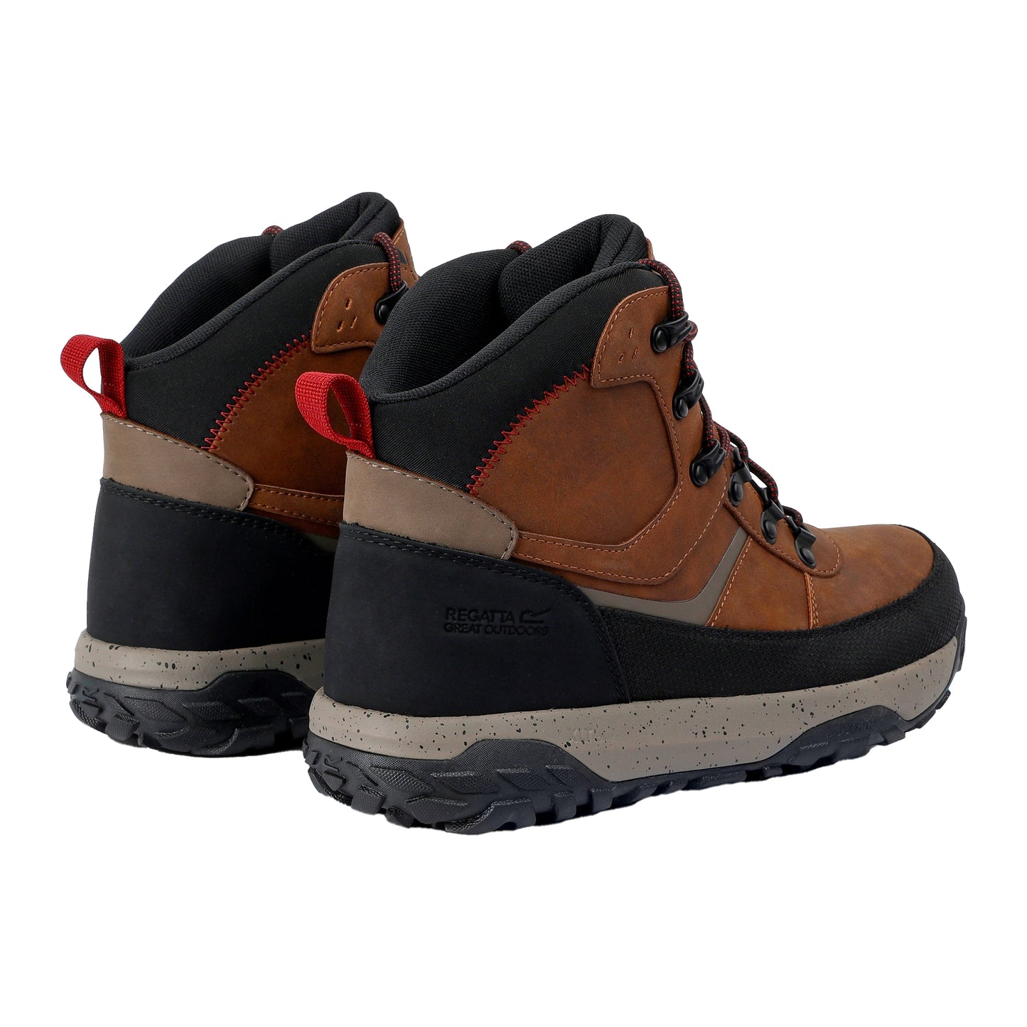 Brown-Rio Red - Back - Regatta Mens Renford Walking Shoes