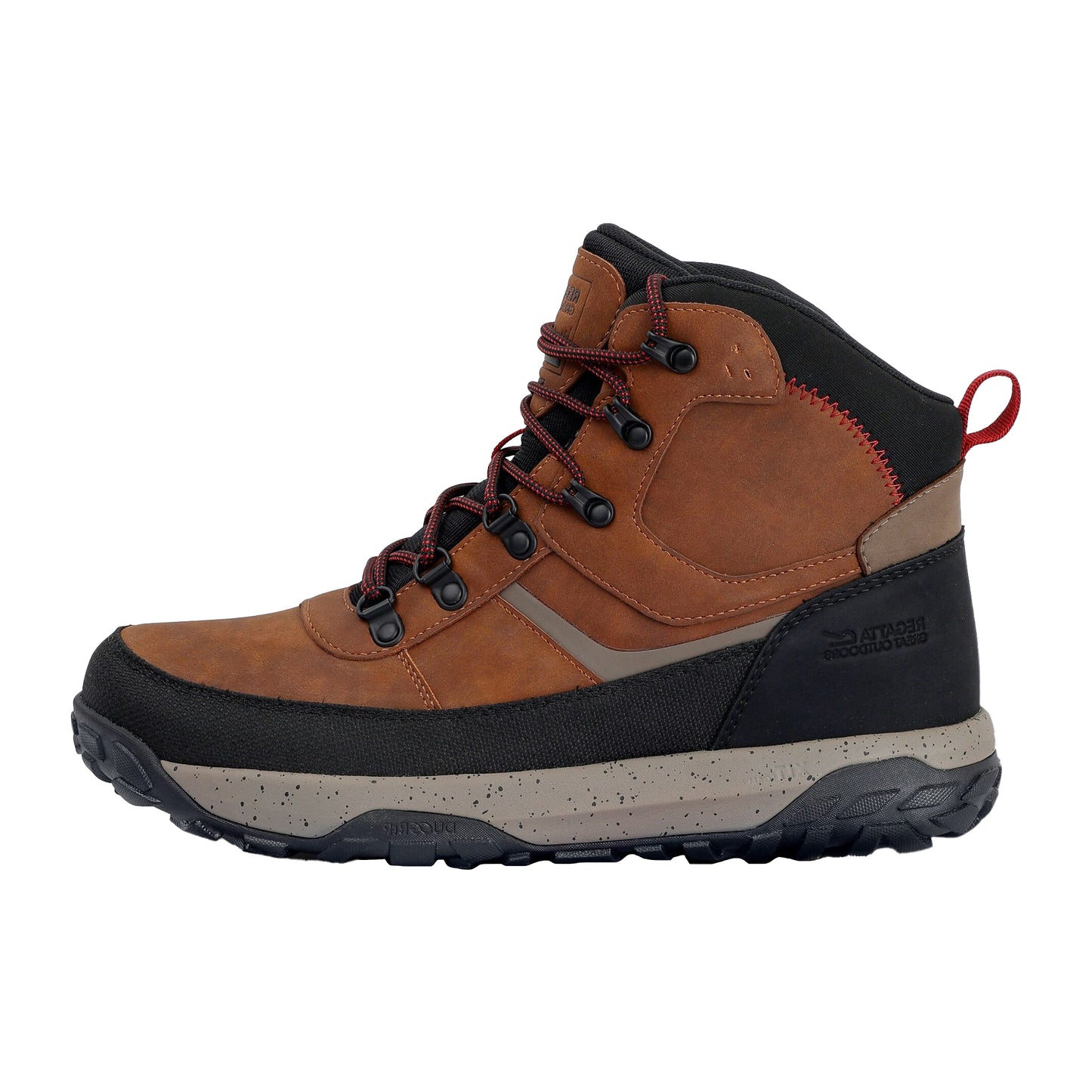 Brown-Rio Red - Side - Regatta Mens Renford Walking Shoes
