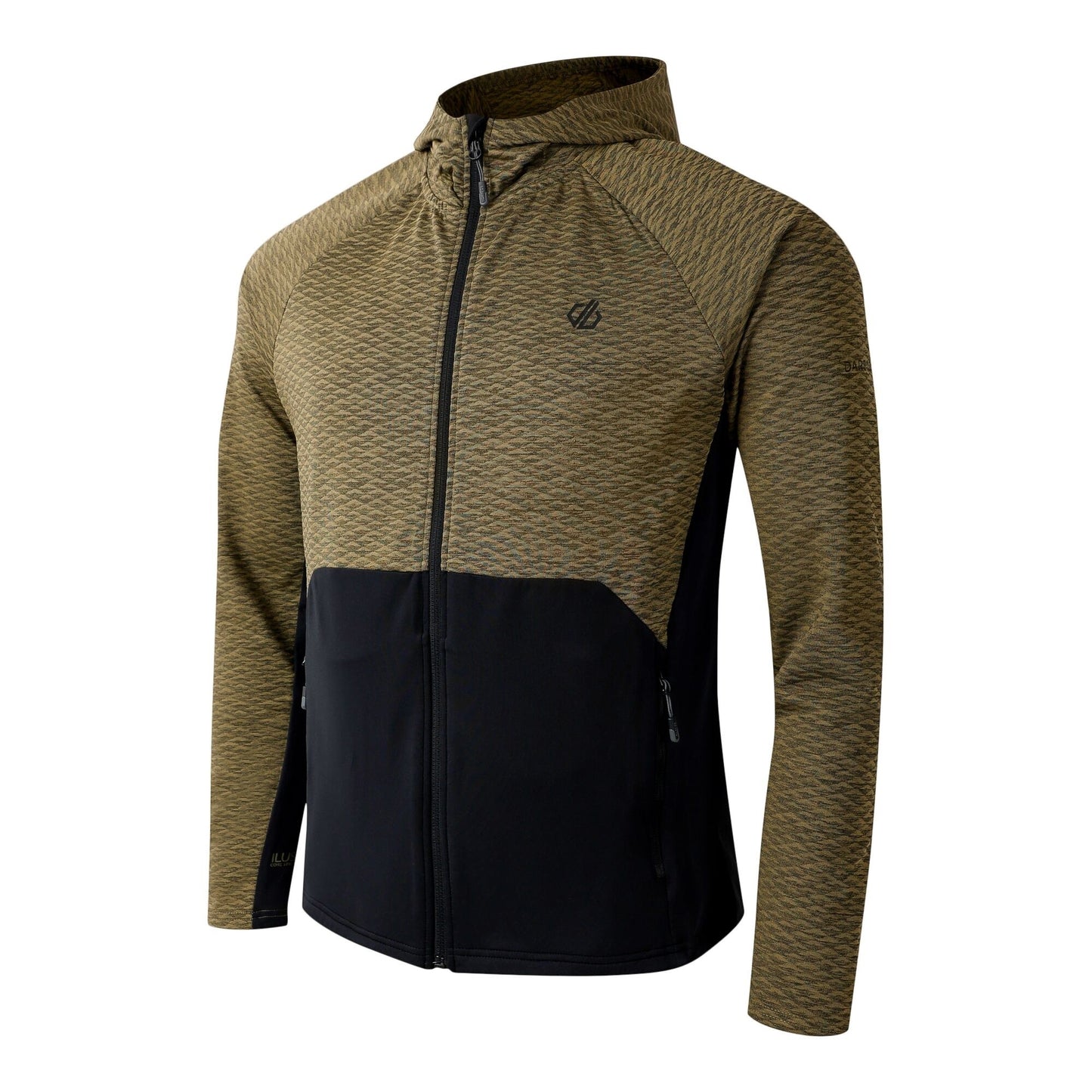 Martini Olive-Black - Side - Dare 2B Mens Assimilate III Core Stretch Midlayer