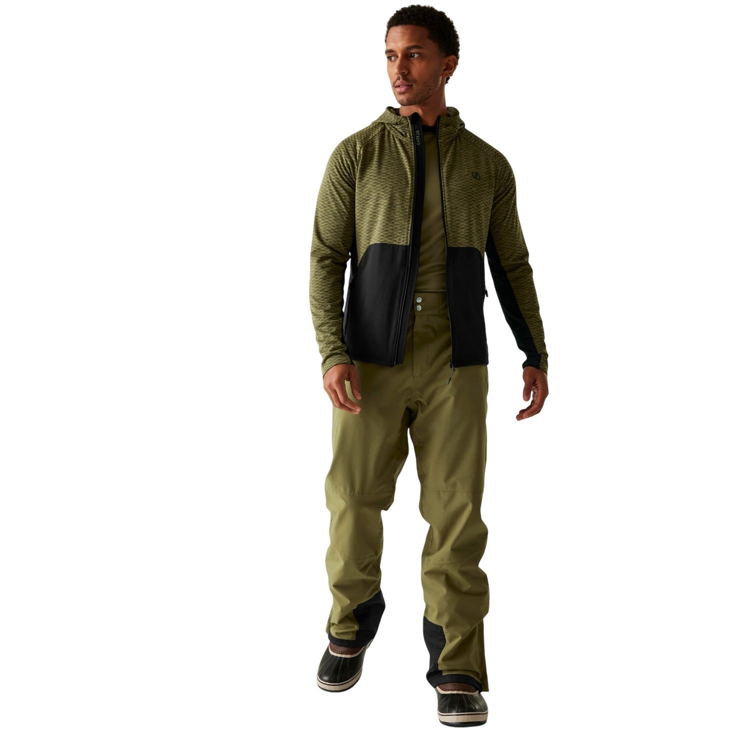 Martini Olive-Black - Close up - Dare 2B Mens Assimilate III Core Stretch Midlayer
