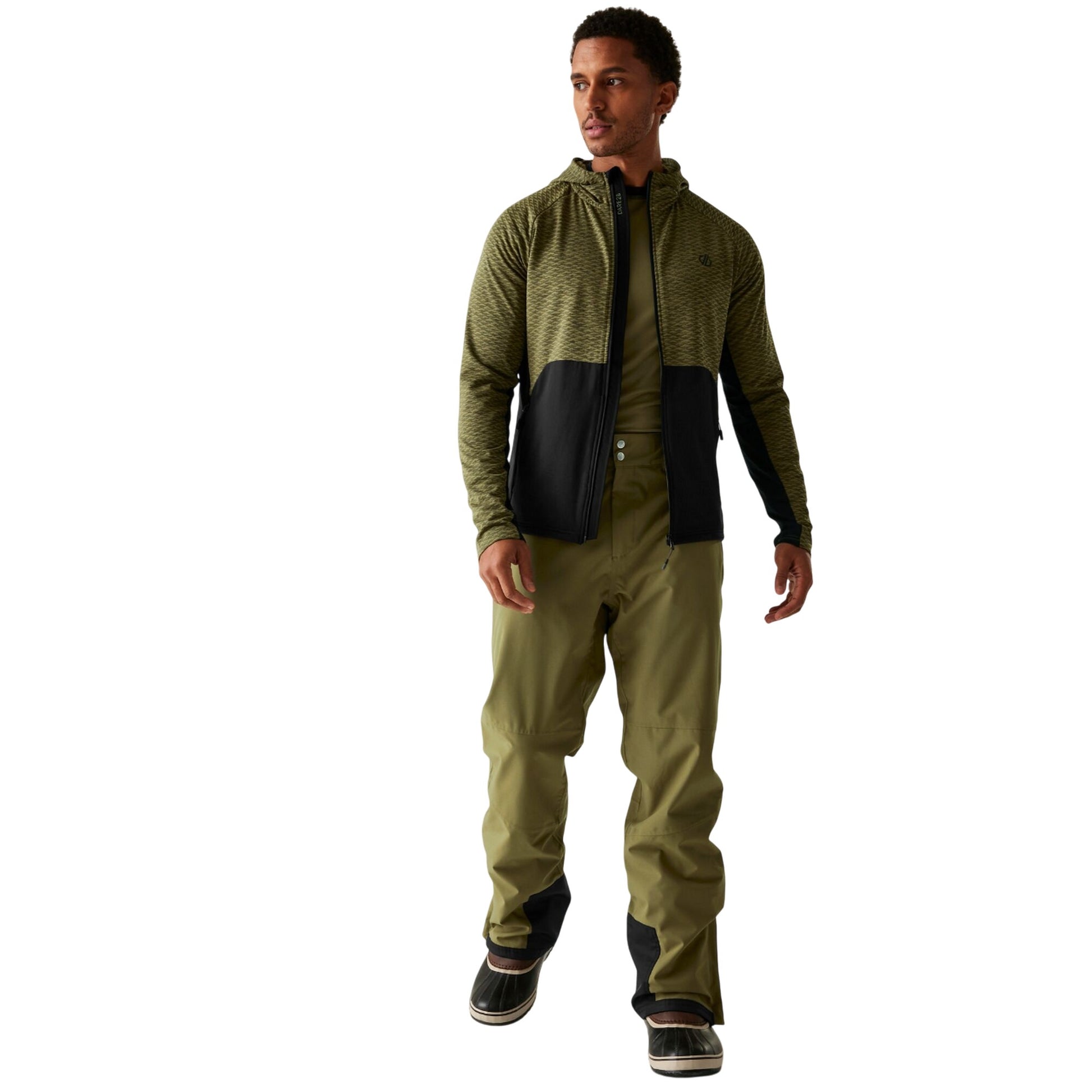 Martini Olive-Black - Close up - Dare 2B Mens Assimilate III Core Stretch Midlayer