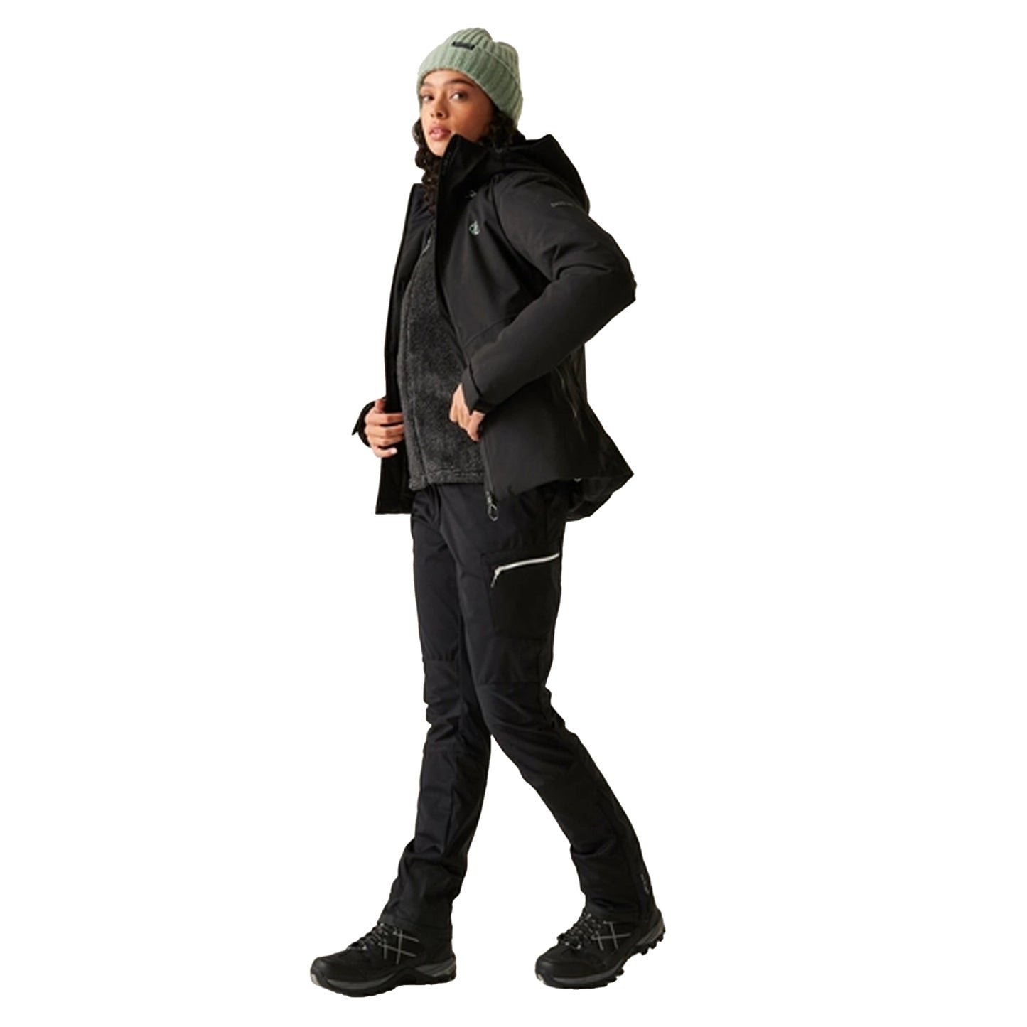 Black - Close up - Dare 2B Womens-Ladies Torrek Blazen Insulated Waterproof Jacket