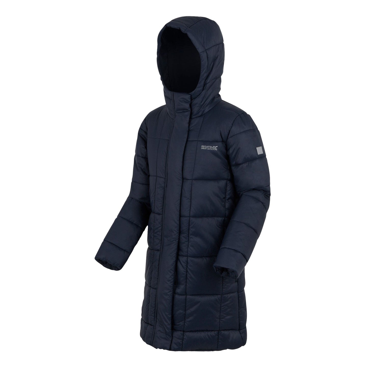 Navy - Side - Regatta Childrens-Kids Embrie Quilted Padded Jacket