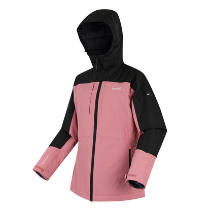 Dusty Rose-Black - Side - Regatta Womens-Ladies Maldeine Insulated Jacket