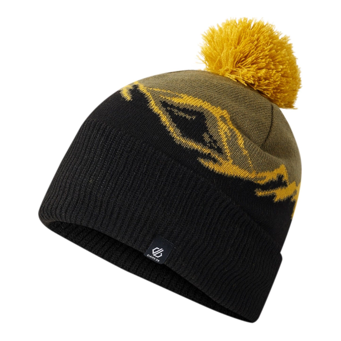 Martini Olive-Black - Front - Dare 2B Childrens-Kids Fernie Bobble Hat