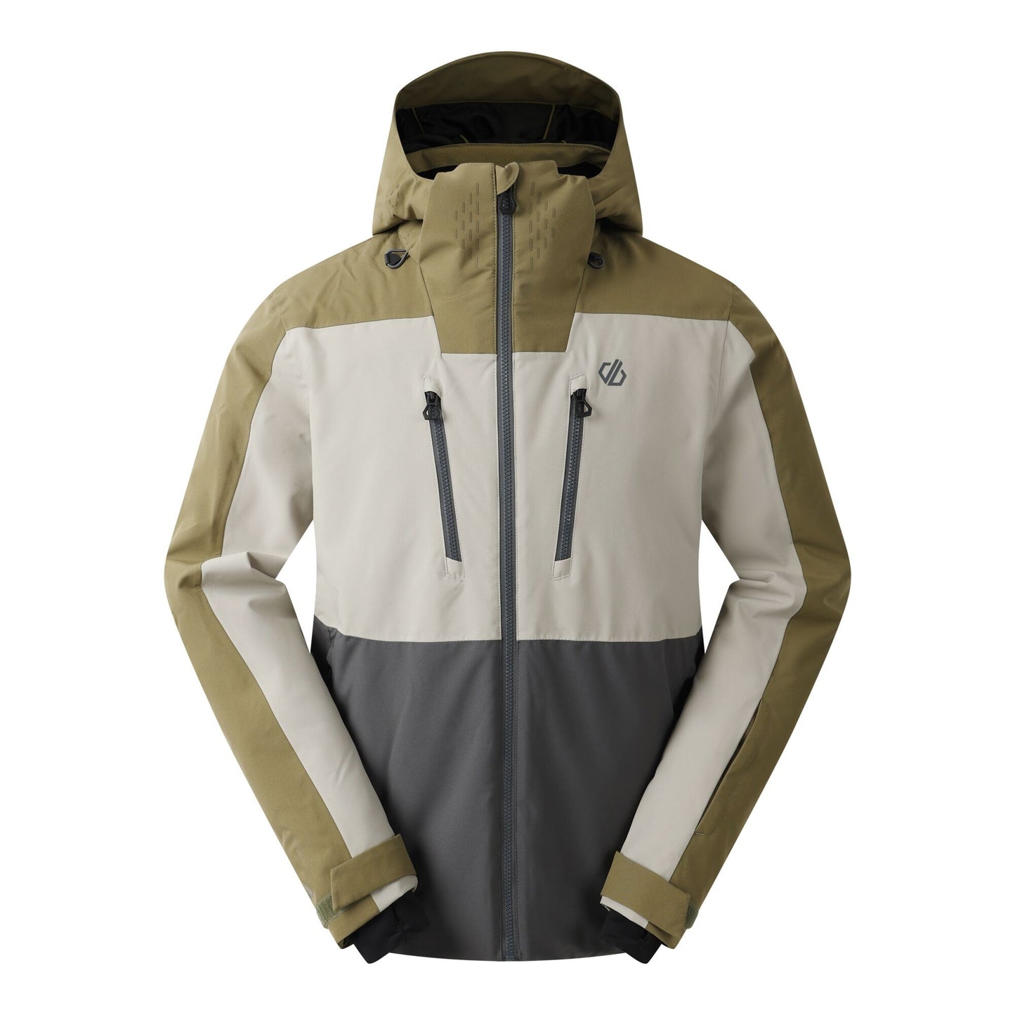 Martini Olive-Abbeystone - Front - Dare 2B Mens Baseplate III Ski Jacket