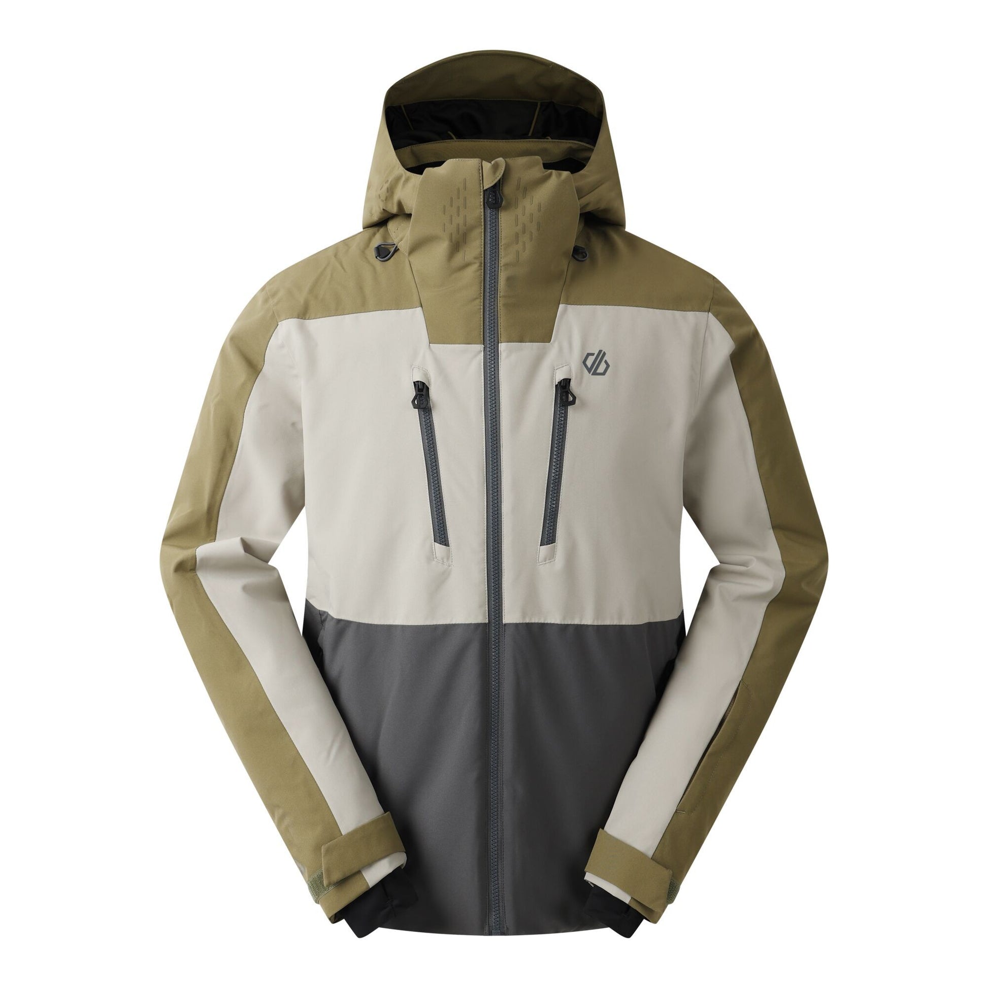 Martini Olive-Abbeystone - Front - Dare 2B Mens Baseplate III Ski Jacket