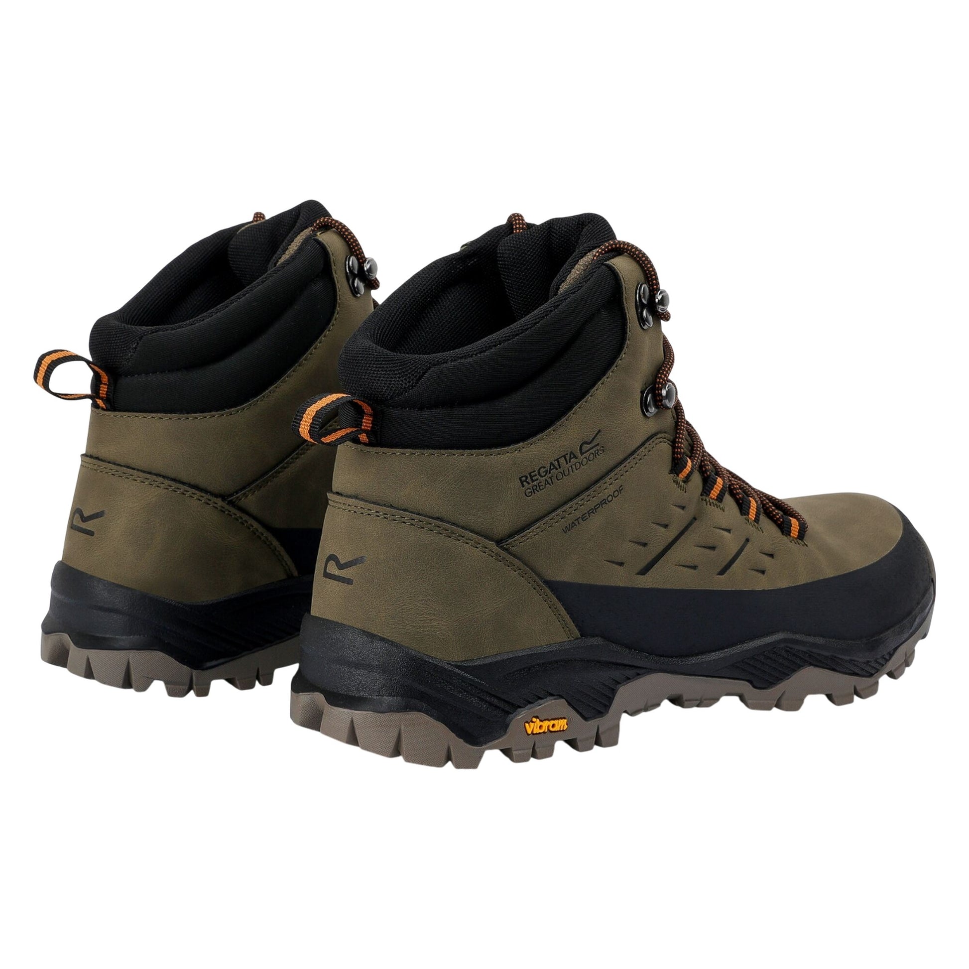 Olive Green - Back - Regatta Mens Blake Walking Boots