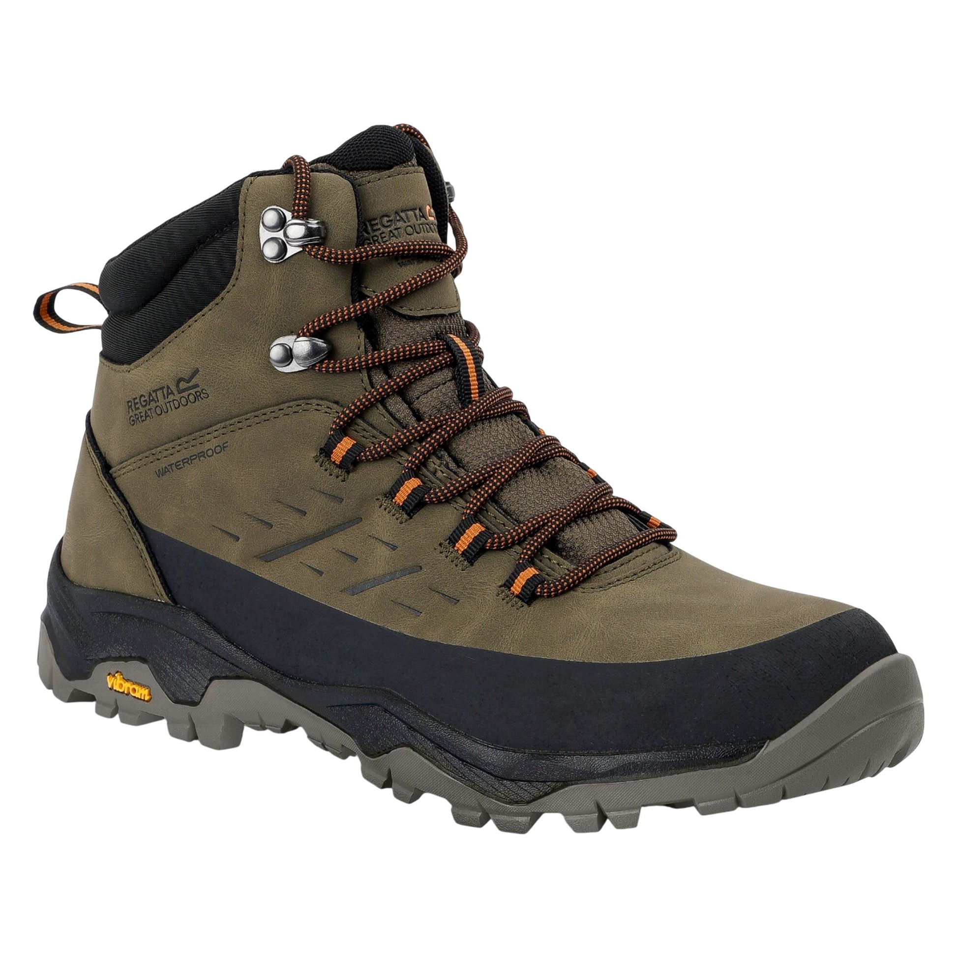 Olive Green - Front - Regatta Mens Blake Walking Boots
