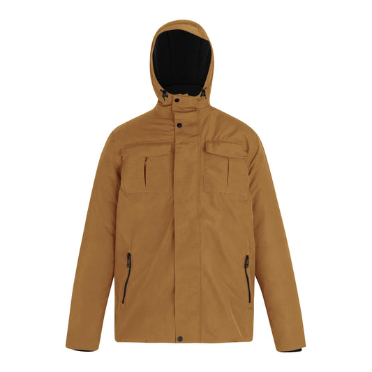 Brown - Front - Regatta Mens Eamont Insulated Waterproof Jacket