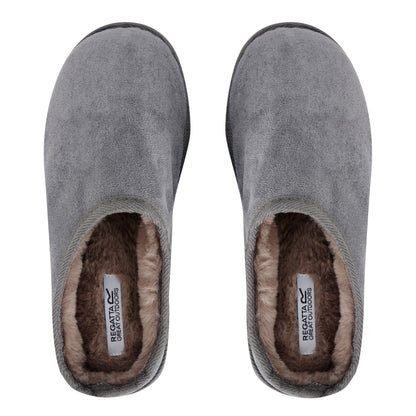 Dark Steel - Close up - Regatta Womens-Ladies Solace Mule Slippers