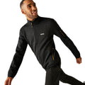 Black-Gold - Lifestyle - Regatta Mens Newhill Marl Full Zip Fleece Jacket
