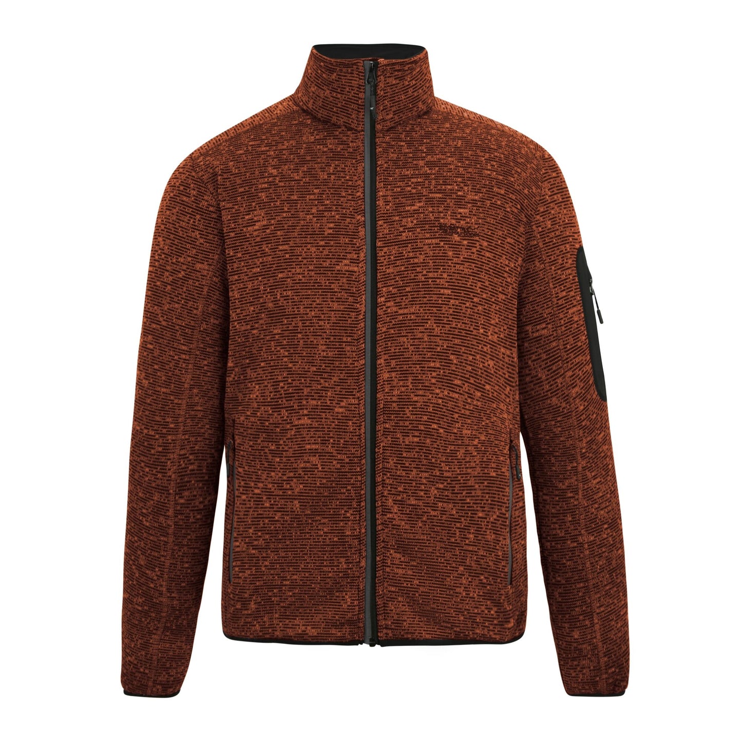 Brick - Front - Regatta Mens Newhill Marl Full Zip Fleece Jacket