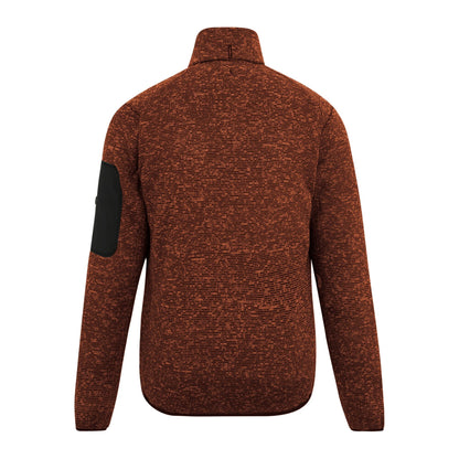 Brick - Back - Regatta Mens Newhill Marl Full Zip Fleece Jacket