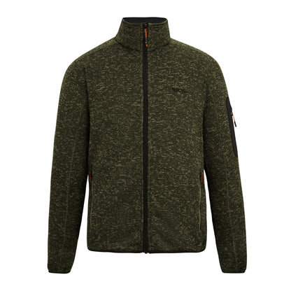 Dark Khaki - Front - Regatta Mens Newhill Marl Full Zip Fleece Jacket