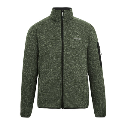 Light Sage - Front - Regatta Mens Newhill Marl Full Zip Fleece Jacket