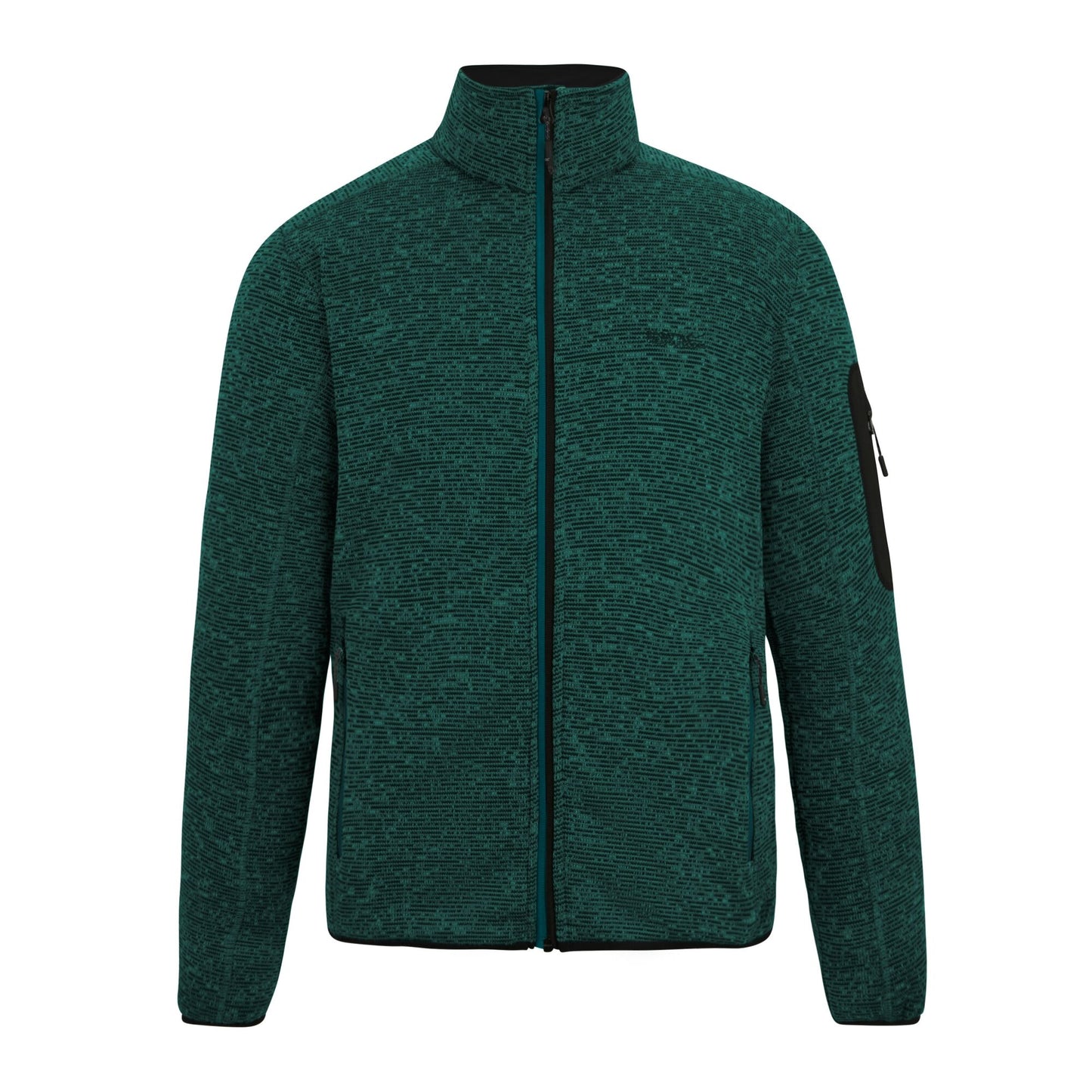 Mediterranean Green - Front - Regatta Mens Newhill Marl Full Zip Fleece Jacket